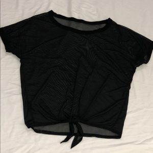 Black Mesh Top